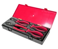 Набор инструментов губцевых JTC K5043 (4 предмета в кейсе: пассатижи, бокорезы, клещи)