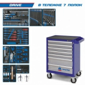 Тележка с инструментом "DRIVE" 251 предмет KING TONY 934-251AMB