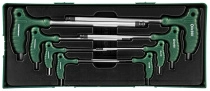 H10MB08SP Комплект угловых шестигранников двусторонних с шаром 2-10мм , 8 предметов (ложементы)