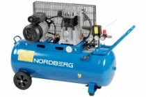 Компрессор поршневой с ременной передачей 220В ресивер 100 л 390 л/мин NORDBERG NCE100/390