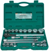 Набор головок торцевых S04H6321S (S04H6121S), 3/4"DR, 19-50 мм, 21 предмет