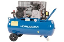 Компрессор поршневой с ременной передачей 220 В ресивер 100 л 446 л/мин NORDBERG NCE100/480