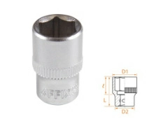 Головка торцевая стандартная шестигранная 1/4" 11 мм AFFIX AF00020011