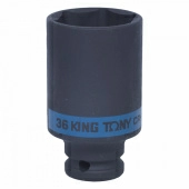Головка торцевая ударная глубокая шестигранная 1/2", 36 мм KING TONY 443536M
