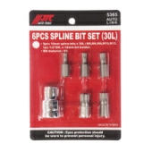 Набор бит с держателем JTC 5365 (1/2", SPLINE, М5-12, 6 предметов)