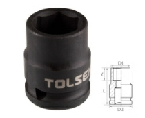 Головка торцевая ударная шестигранная 1/2" 20 мм TOLSEN TT18220