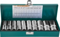 Набор головок торцевых глубоких S04HD411S, 1/2"DR, 10-24 мм, 11 предметов