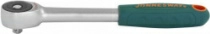 Рукоятка трещоточная ротационная R6603, со сквозным приводом 3/8"DR, 60 зубцов, 240 мм