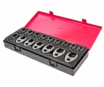 Набор ключей разрезных односторонних JTC K6161 (10-19 мм, 3/8", 21-27 мм 1/2", 16 предметов в кейсе) 