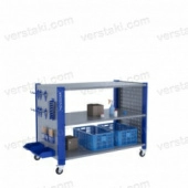Сборный мобильный стеллаж для мастерской KronVuz CT H3 15Х10-2SB1-K2