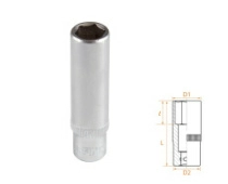 Головка торцевая глубокая шестигранная 1/4" 9 мм AFFIX AF00120009