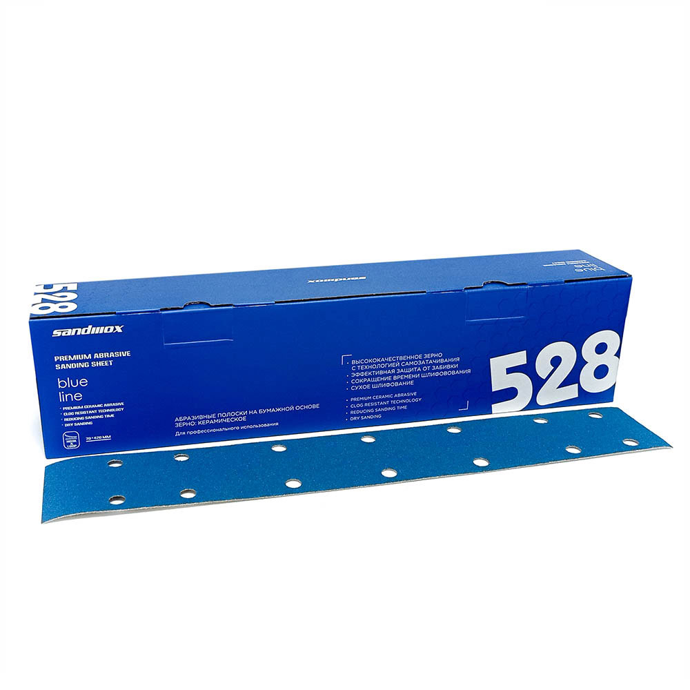 Шлифовальные полоски Sandwox 528 Blue Line (70 мм х 420 мм) Шлифовальные полоски Sandwox 528 Blue Line (70 мм х 420 мм)