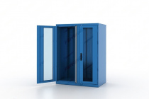 Корпус шкафа инструментального TITAN H1400 двери со стеклом Ferrum 43.002 (синий)