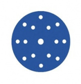 BLUE CERAMIC диск на бумажной основе, керамика Ø150мм, Р120, липучка 15 отв.