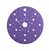 PURPLE диск на пленочной основе, циркониевый корунд Ø150мм, Р320, липучка, Multi holes