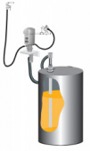 Пневматический комплект для масла для бочек 205 л с насосом PM35 5:1, монтаж на стену