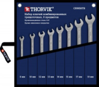 Набор ключей гаечных комбинированных трещоточных в сумке 8-19 мм 8 предметов Thorvik CRWS8TB