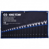 Набор комбинированных ключей KING TONY 12D18MRN, 6-24 мм, чехол из теторона, 18 предметов