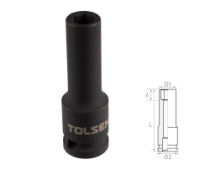 Головка торцевая ударная глубокая шестигранная 1/2" 10 мм TOLSEN TT18260