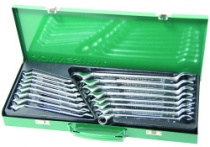 Набор ключей гаечных комбинированных W69116S с накидным изогнутым профилем 75° в кейсе, 7-24 мм, 16 предметов