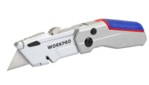 Нож универсальный складной выдвижной алюминиевый со сменными лезвиями WP211011 WORKPRO