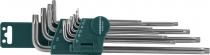 Набор ключей торцевых H08S110S TORX® удлиненных с центрированным штифтом Т9-50, 10 предметов