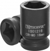 Головка торцевая ударная 1/2"DR 16 мм Thorvik IS01216