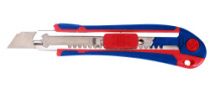 Нож универсальный выдвижной пластмассовый 18мм с автозагрузкой WP212011 WORKPRO