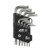 Набор ключей TORX ТS10-ТS50 пятилучевых Г-образных с отверстием JTC 5355 (9 предметов)