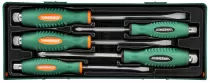 D70105SC Набор отверток стержневых ударных, силовых под ключ, в ложементе, 5 предметов
