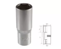 Головка торцевая глубокая шестигранная 1/2" 21 мм TOLSEN TT16571