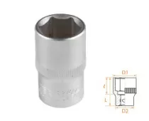 Головка торцевая стандартная шестигранная 1/2" 17 мм AFFIX AF00040017