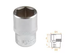 Головка торцевая стандартная шестигранная 1/4" 12 мм AFFIX AF00020012
