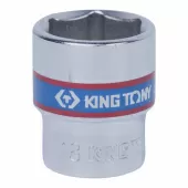 Головка торцевая стандартная шестигранная 3/8", 18 мм KING TONY 333518M