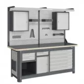 Рабочее место с двойным экраном и подсветкой Верстакофф ® MCN 2052.S28L6.2-2FR