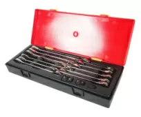 Набор ключей рожково-накидных трещоточных JTC K6141 (14 предметов в кейсе) 