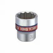 Головка торцевая стандартная двенадцатигранная KING TONY 333019S, 3/8", 19/32", дюймовая