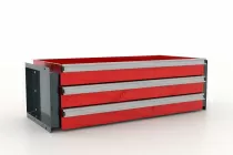 Блок из трех ящиков для шкафа Premium Ferrum 13.922 (красный)