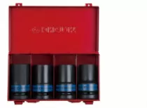 Набор ударных глубоких торцевых головок 8404MP, 1", шестигранные, 27-33 мм, 4 предмета