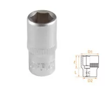 Головка торцевая стандартная шестигранная 1/4" 8 мм AFFIX AF00020008