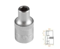 Головка торцевая стандартная шестигранная 3/8" 6 мм AFFIX AF00030006