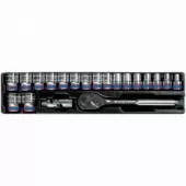 Набор торцевых головок 1/2" с принадлежностями, ложемент, 20 предметов KING TONY 9-4319MR