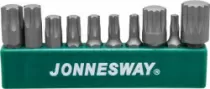 Набор вставок-бит JONNESWAY S04H-D23010S, 1/4’’HDR на пластиковом держателе, TORX, SPLINE, 10 предметов