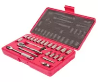 Набор головок торцевых и насадок  6-ти гранных JTC H223S (1/4", 5/32"-1/2", Т20-Т40, 23 предмета в кейсе)