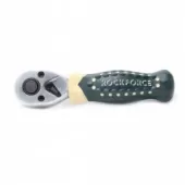 Трещотка реверсивная короткая с резиновой ручкой 3/8'' Rock Force RF-802319