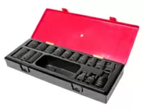 Набор головок торцевых 6-ти гранных ударных JTC K4161 (1/2", 10-24 мм, 16 предметов в кейсе) 