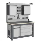Рабочее место с двойным экраном и подсветкой Верстакофф ® MCN 1552.S8L4-2FR