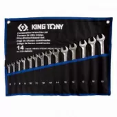 Набор комбинированных ключей KING TONY 12D14MRN05, 6-16 мм, чехол из теторона, 14 предметов