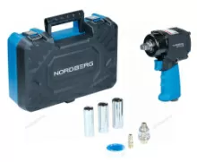 Пневмогайковерт NORDBERG NP14075K ударный укороченный, с 3-мя головками в кейсе,1/2", 680 Нм Пневмогайковерт NORDBERG NP14075K ударный укороченный, с 3-мя головками в кейсе,1/2", 680 Нм