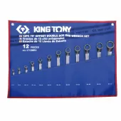 Набор накидных ключей, 6-32 мм, чехол из теторона, 12 предметов KING TONY 1712MRN